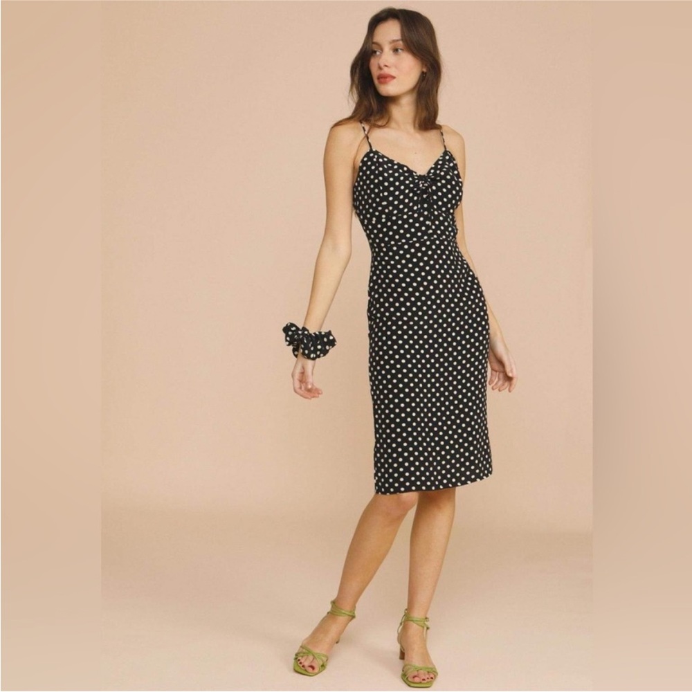 Rouje Evelyn polka dot slip dress